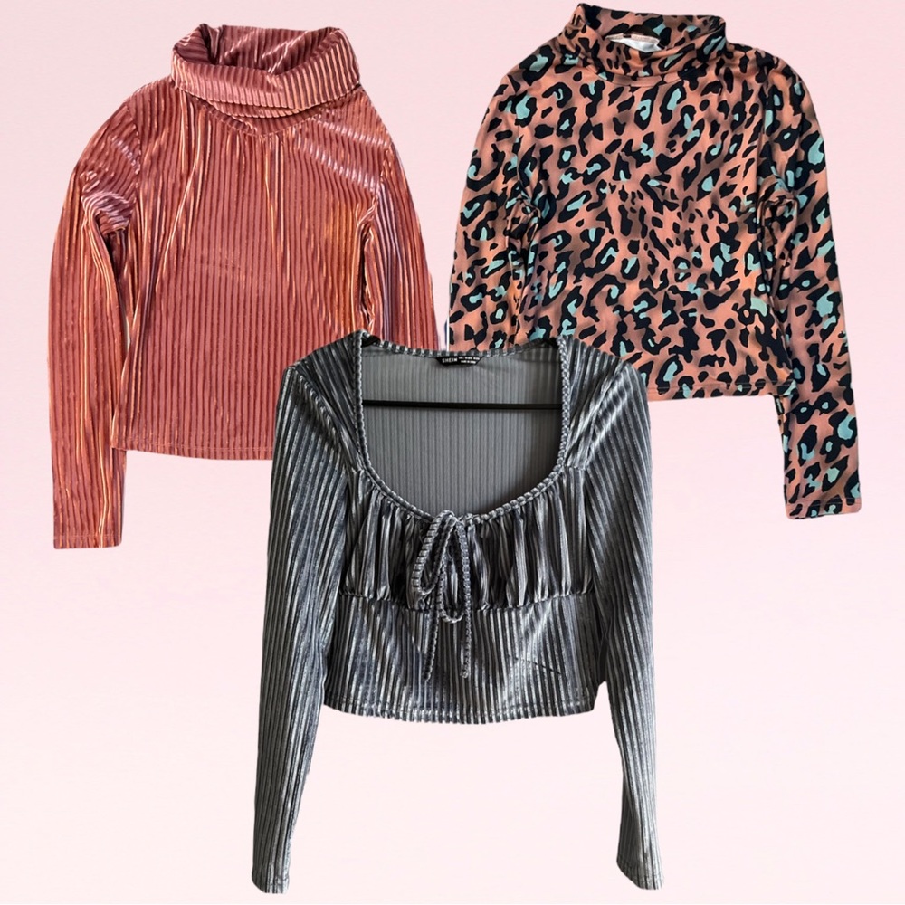 3 shein long sleeve shirts